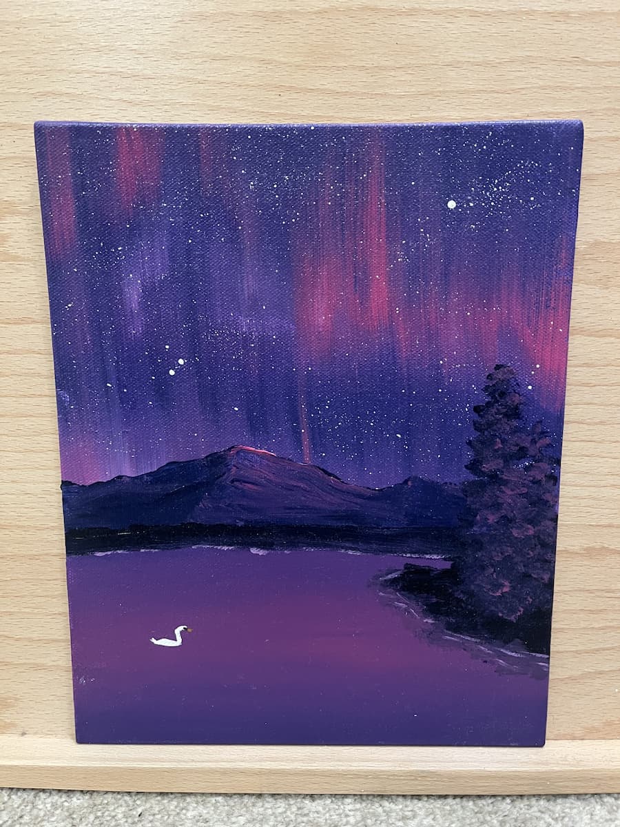Pink World - original landscape and space painting by Steven Watson stainsbystev art