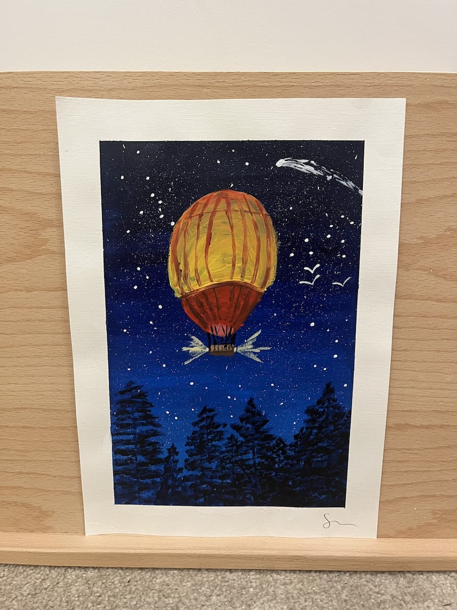 Air Balloon - original painting by Steven Watson stainsbystev