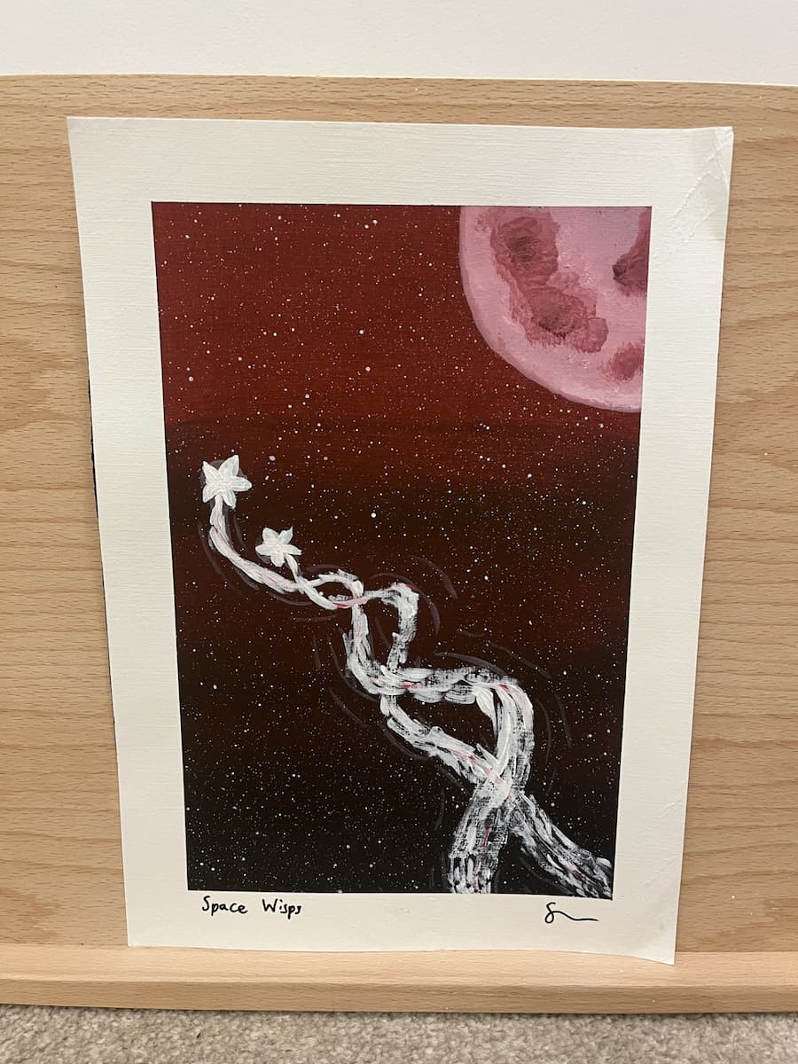 Space Wisps - original painting by Steven Watson stainsbystev