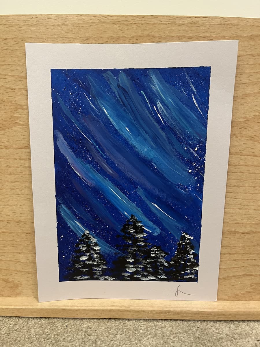 Winter Nights - original painting by Steven Watson stainsbystev